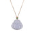 18K Rose Gold Lavender Happy Buddha Jadeite Jade Necklace