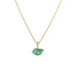 Women's Imperial Green Jade Dolphin Necklace