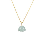 Little Paw Jade Pendant with 18K Yellow Gold