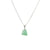 Apple Green Baby Footprint Jadeite Jade Pendant - 18K White Gold