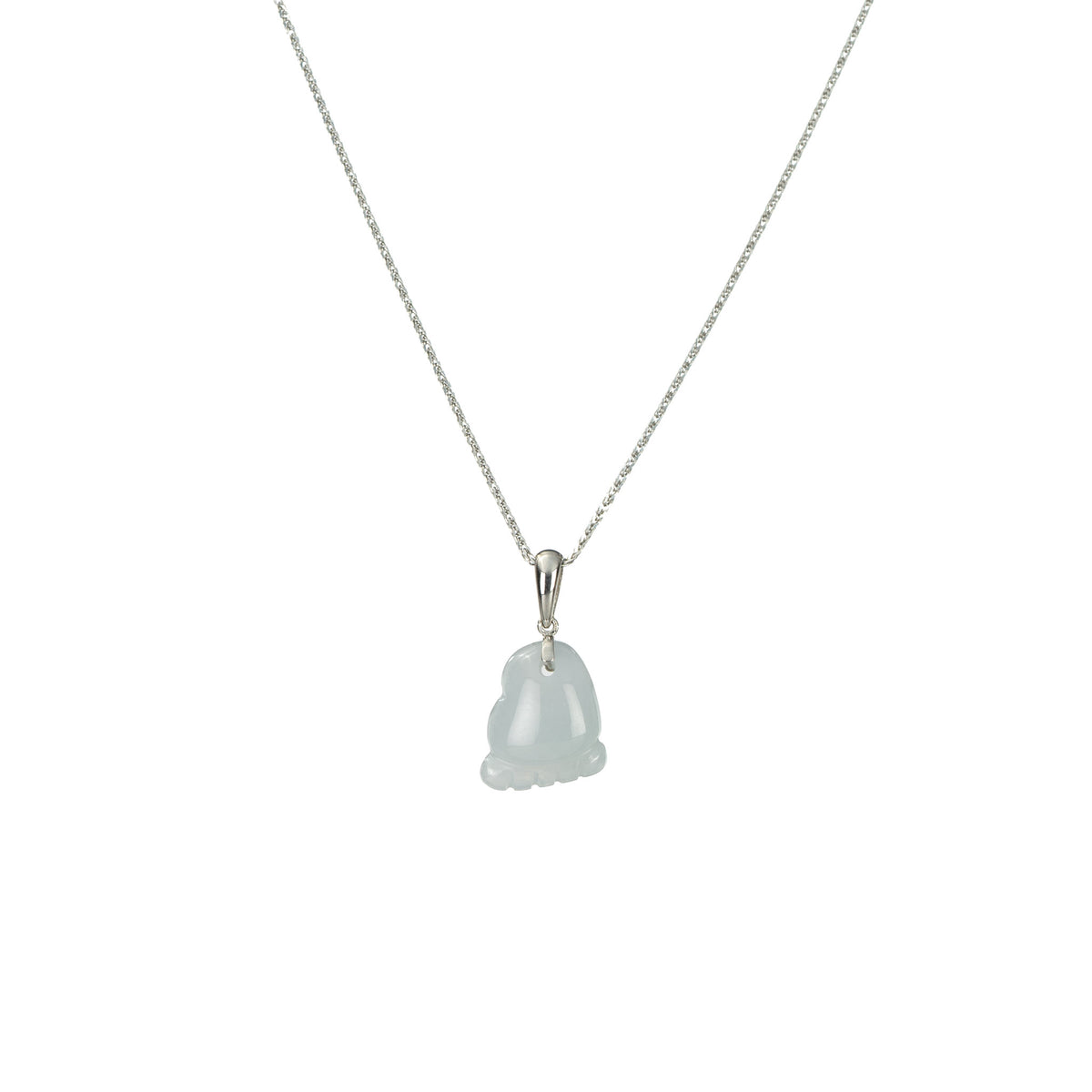 White Baby Foot Carving Jade Pendant