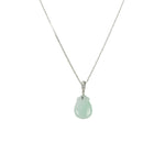 Petite Jade Purse Necklace with 18k White Gold