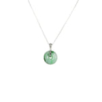 18K Dark Green Pattern Jadeite Necklace - Kandy Donut