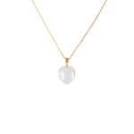 Sereniti Jadeite Jade Heart Pendant with 18K Gold Bail - Small