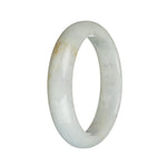 56mm Pale Grey with Brown Spots Jade Bangle Bracelet