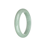 Real Grade A Light Green Jadeite Jade Bracelet - 58mm Half Moon