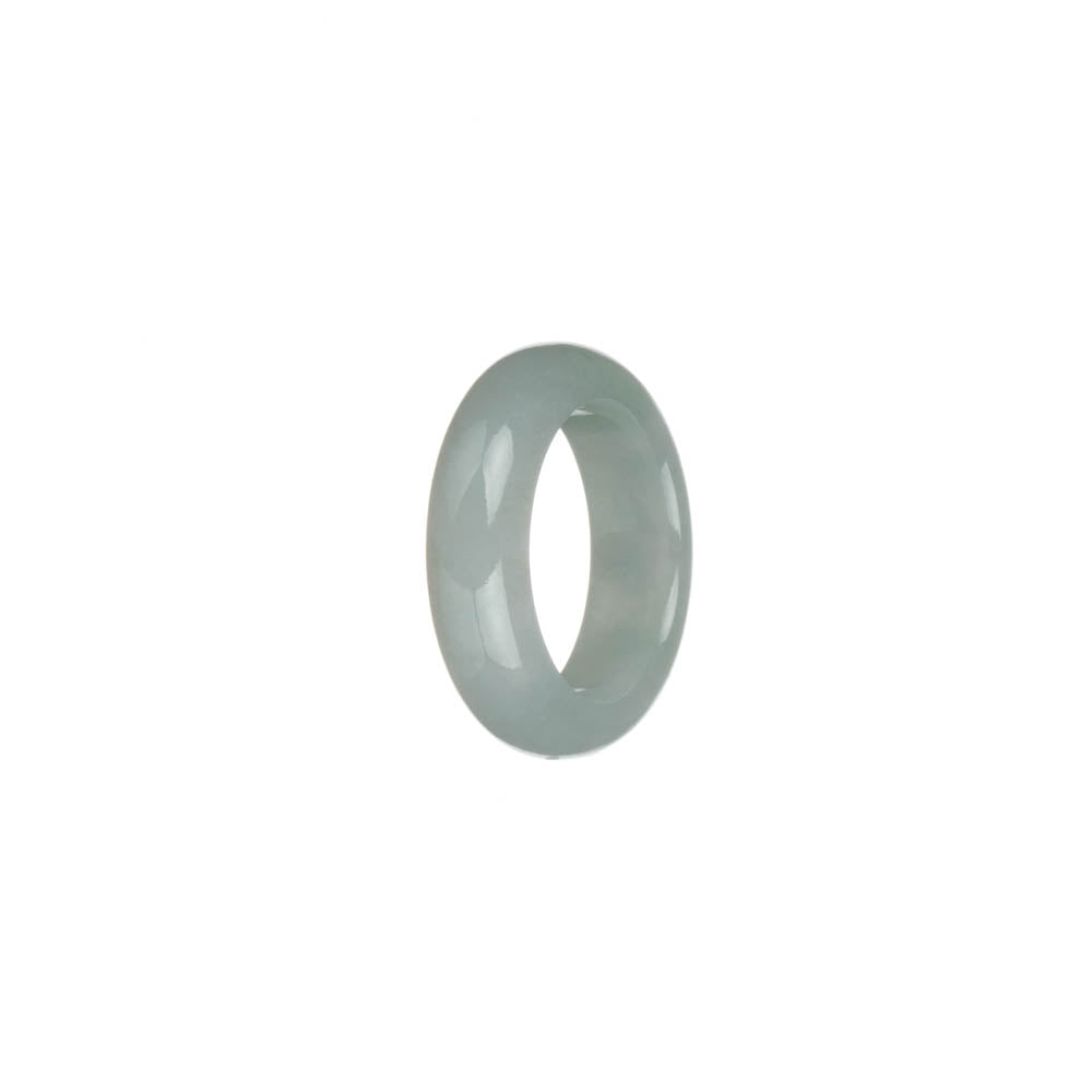 Real White and Pale Green Jade Band - US 7