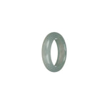 Certified Greyish White Jade Ring - US 7