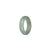 Certified White and Pale Green Burma Jade Ring  - US 7.5