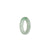 Real White with Apple Green Patch Jadeite Jade Ring - US 6.75
