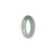 Real Green and White Burmese Jade Ring - US 9.5