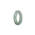 Real Green and White Burmese Jade Ring - US 9.5