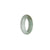 Authentic White and Pale Green with Olive Green Patch Burma Jade Ring - US 9.5