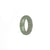 Real White and Light Grey Jade Ring  - US 9.5