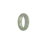 Real White and Light Grey Jade Ring- US 9.5