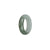 Real Green and White Burmese Jade Band - US 9.5