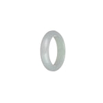 Authentic White and Pale Green Jade Ring - US 9.5