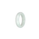 Certified White Burmese Jade Band - US 9.75