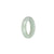 Real White with Pale Green Jade Ring - US 9.5