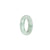 Genuine White with Green Patterns Burmese Jade Ring  - US 9.5