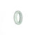 Genuine White with Pale Green Burma Jade Ring - US 9.5