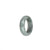 Genuine Whiteish Grey with Grey Spots, and Light Green Spot Jade Ring  - US 9.5