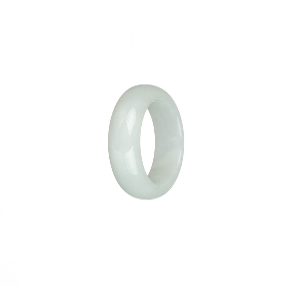 Real White Jadeite Jade Band - US 9.5