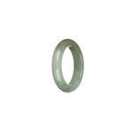 Certified Green and White with Brown Patch Burmese Jade Band - US 9.75