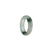 Real White with Green Patterns Burma Jade Band - US 9.75
