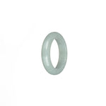 Authentic Greyish White Burmese Jade Band - US 9.5