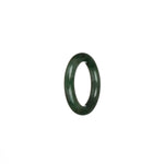 Certified Green with Imperial Green and Brown Patterns Jade Band - US 7.5