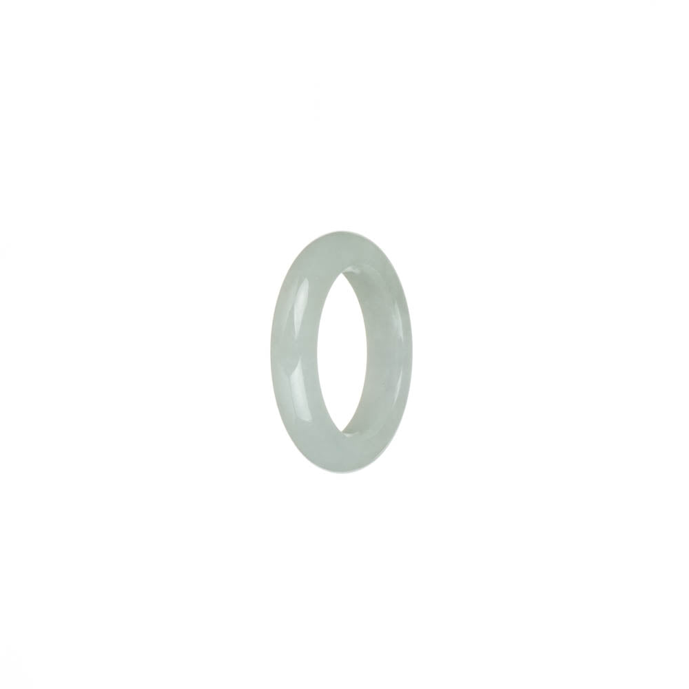 Authentic White Jadeite Jade Ring - US 5.5