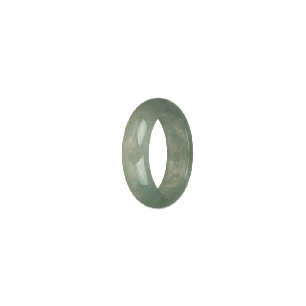 Certified Pale Green Burma Jade Band - US 7