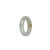 Authentic White with Light Brown Patches Burma Jade Ring  - US 9.5