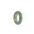 Certified Light Green and White with Apple Green Patch Burma Jade Band - US 9.5