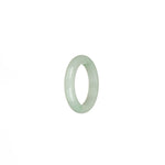 Genuine White with Apple Green Patterns Burmese Jade Band - US 7