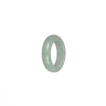 Real Pale Green and White Burma Jade Ring - US 6
