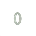 Certified White Burma Jade Ring - US 7