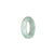 Certified White with Light Green Burma Jade Ring - US 9.5
