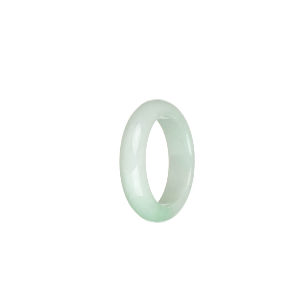 Authentic White and Green Jade Band - US 9.5