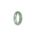 Real Light Green Burma Jade Ring  - US 9.5