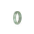 Real Light Green Burma Jade Ring  - US 9.5