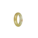 Genuine Yellow with Brown Patch Jadeite Jade Ring- US 7