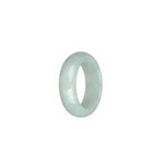 Real Greyish White Burma Jade Ring - US 9.5