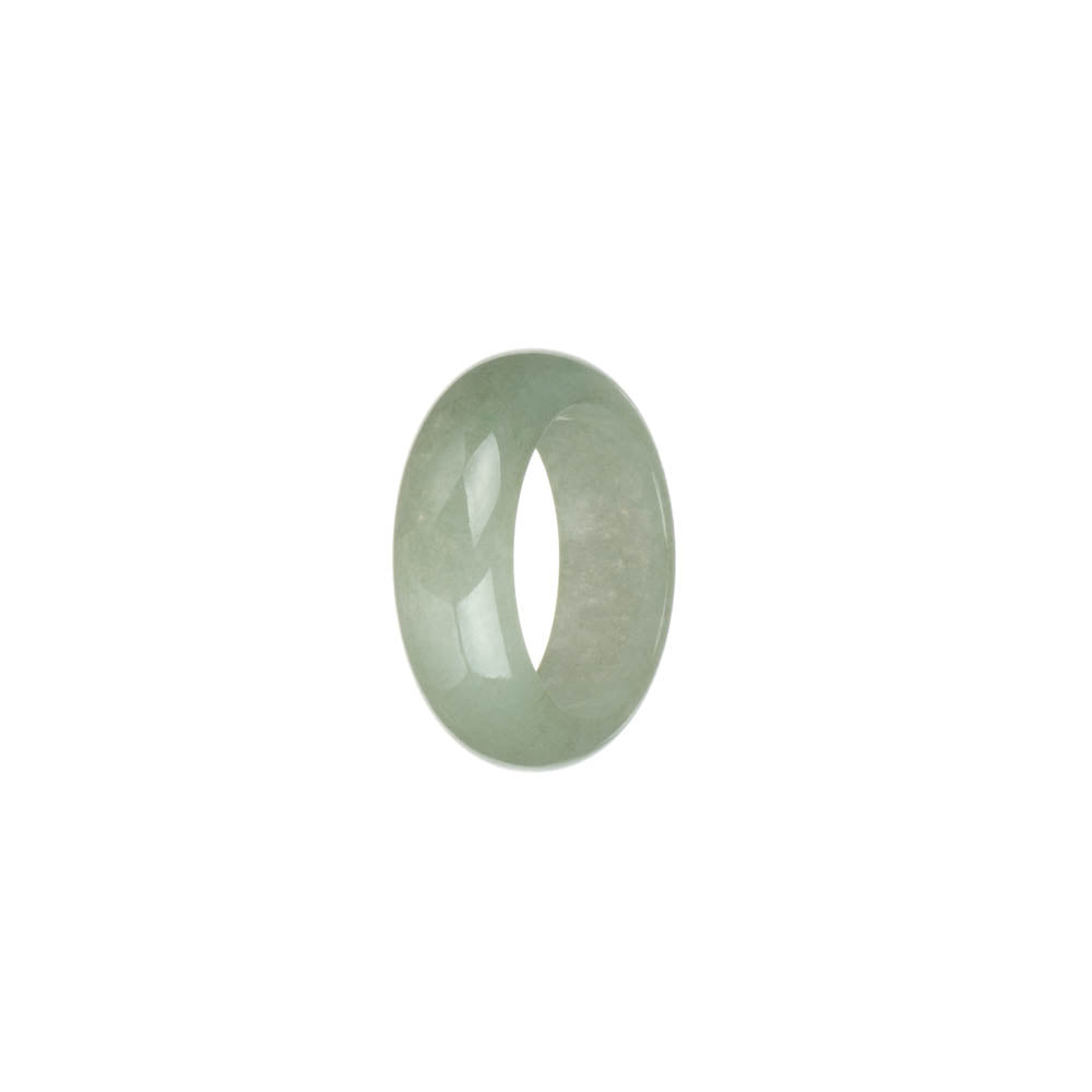 Genuine Pale Green Jade Ring- US 8.25