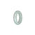 Certified White Burmese Jade Ring - US 9.5