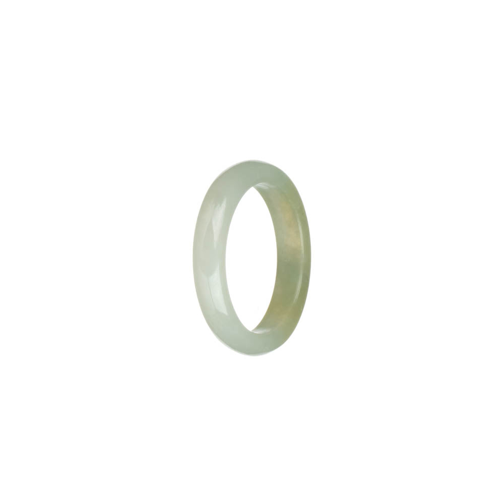 Genuine Pale Green with White Burma Jade Band - US 10