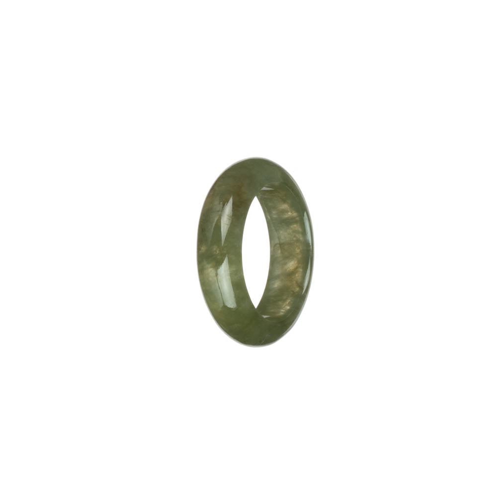 Authentic Olive Green Jade Band - US 7.5