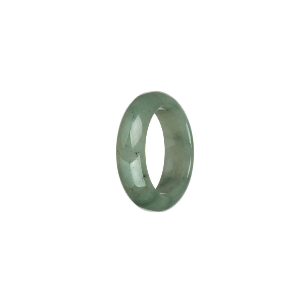 Real Green with Pale Green Burma Jade Band - US 9.5