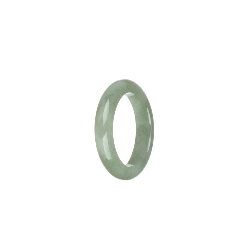 Authentic White with Light Green Jade Ring- US 9.75